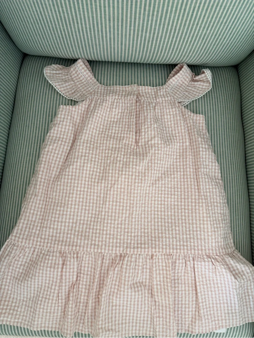 White & Co. Pink Gingham Ruffle Strap Sundress - 4T